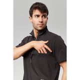Extreme Cool Man - Premium Çift Yön Likralı Doktor Hemşire Forma Takımı Scrubs Üniforma Cerrahi Takım (Erkek), Kömür
