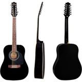 Extreme XA12BK Akustik Gitar (Siyah) | Ihlamur Gövde Kesik Kasa (Cutaway)