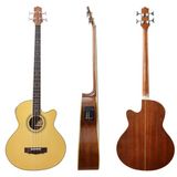 Extreme Xab80eq4 Elektro Akustik Bas Gitar - 4 Telli (Profesyonel - Eq Serisi) | 4-Band Ekolayzer Ve Dahili Akort Cihazı, Kesik Kasa (Cutaway) Tasar�
