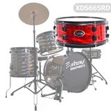 Extreme XDS665RD Metalik Kırmızı Bateri Seti | Sahne Işıltısı Yüksek Performans
