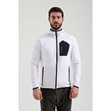 Exuma 2312250 Beyaz Tam Fermuarlı Erkek Sweatshirt