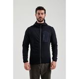 Exuma 2312250 Siyah Tam Fermuarlı Erkek Sweatshirt