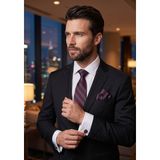 Exve Exclusive Beyaz Duble Manşet Slim Fit Gömek ile Bordo Kravat, Kol Düğmesi ve Mendil 4'lü Hediyelik Kutulu Set - Beyaz - Bordo - 2XL