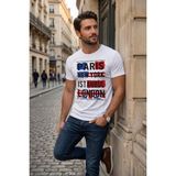 Exve Exclusive Beyaz Üzerine Bayrak Desenli ve Parıs New York Istanbul London Yazılı Erkek Tişört Pamuk Penye T-Shirt - XL