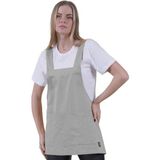 Exve Exclusive Gri Çift Cepli Basic Çok Amaçlı Önlük Apron Şef Barista Ressam Işçi Mutfak Önlüğü - Standart