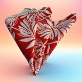 Exve Exclusive Kırmızı Beyaz Hawaii Yaprak Desenli Viskon Cep Blazer Ceket Yaka Aksesuar Mendil - Standart