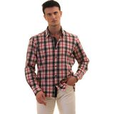 Exve Exclusive Kırmızı Lacivert Beyaz Ekoseli Slim Fit Gömlek - XL