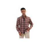 Exve Exclusive Kırmızı Lacivert Beyaz Ekoseli Slim Fit Gömlek