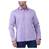 Exve Exclusive Lila Oxford Sade Düz Tek Renk Nefes Alan Pamuk Slim Fit Erkek Gömlek