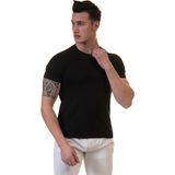 Exve Exclusive Siyah Bisiklet Yaka Basic T-Shirt Normal Fit Erkek Tişört - XL