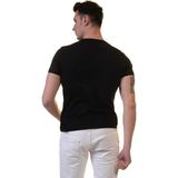 Exve Exclusive Siyah Bisiklet Yaka Basic T-Shirt Normal Fit Erkek Tişört