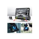 Exvol Araç Içi Kamerası 3 Kameralı 1080P Hd 4.1 Inc Ekranlı Araç Iç Yol Park Kamerası