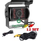 Exvol Audiomax 18 LED'li Geri Görüş Kamerası 12 METRE Kablo Metal Kasa Otobüs Tır Kamyon'lara Uygun