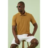 Exxe Pamuklu Regular Fit Düğmeli Polo T Shirt Erkek T Shirt EX661D - XL - Safran