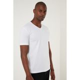Exxe Pamuklu Regular Fit V Yaka Basic T Shirt Erkek T Shirt EXXEMODJ000V