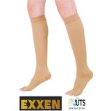 Exxen Diz Altı Variss Çorabı Orta Basınç Ccl2 Burnu Açık (TEN RENGİ - ÇİFT BACAK) Elit Seri