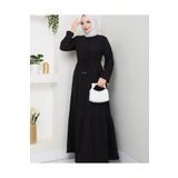 exxitcollection Kadin Tesettür Uzun Siyah Bürümcük Elbise