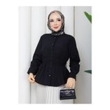 exxitcollection Terikoton Kumaş - Beli Korseli Korse Destekli - Kadın Tesettür Gömlek