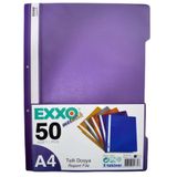 Exxo Metalık Mor 50'li Telli Dosya