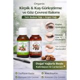 EXXTREM Kirpik Kaş Gürleştirici Göz Çevresi Bakım Seti Tatlı Badem Argan Yağı %100 Doğal 2x50 ml
