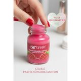 EXXTREM Pratik Süngerli Aseton - Çilek Kokulu Hızlı Oje Çıkarıcı 75 ml
