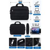 Ey-176 Prime Laptop Tablet Çantası Macbook,Mac Air Uyumlu 15.6, 15, 14, 13.3, 13 İnch" Notebook ,Laptop,Çantası Siyah