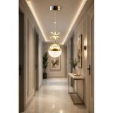 EY-EL TASARIM MODERN SARKIT ROSE GOLD ŞEKER TOP KAPLAMALI LED AVİZE 3 RENK