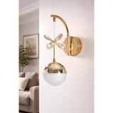 EY-EL TASARIM ŞIK LED APLİK KELEBEK TAŞLI SARKIT ROSE GOLD