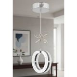 EY-EL TASARIM TEKLİ ALYANS KROM 3 RENK MODLU KRİSTAL TAŞLI LEDSARKIT AVİZE