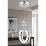 EY-EL TASARIM TEKLİ ALYANS KROM 3 RENK MODLU KRİSTAL TAŞLI LEDSARKIT AVİZE