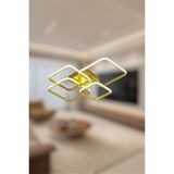 Ey Shop Modern 4'lü Kare Model 3 Renk (Beyaz & Sarı & Günışığı) LED Avize - Eskitme