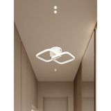 Ey Shop Modern Beyaz İkili Kare Model Tek Renk Beyaz LED Avize Antre Hol Koridor - Beyaz Led Işık