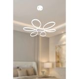 Ey Shop Modern Beyaz Papatya Model Tek Renk Lüks LED Avize - Beyaz Led Işık