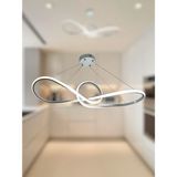 Ey Shop Modern Beyaz Papyon Model Tek Renk Lüks LED Avize - Sarı Led Işık