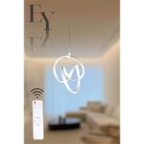 Ey Shop Modern Beyaz Venüs Model Kumandalı 3 Renk (Beyaz & Sarı & Günışığı) Lüks LED Avize