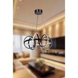 Ey Shop Modern Çember Model Kumandalı 3 Renk (Beyaz / Sarı / Günışığı) LED Avize - Siyah