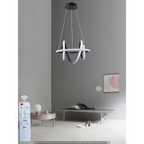 Ey Shop Modern Güney Model Kumandalı 3 Renk (Beyaz / Sarı / Günışığı) Lüks LED Avize - Siyah