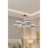 Ey Shop Modern Krom Papatya Model Tek Renk LED Avize - Beyaz Led Işık