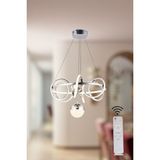 Ey Shop Modern Krom Toplu Çember 3 Renk Kumandalı (Beyaz&sarı&günışığı) LED Avize