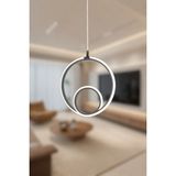 Ey Shop Modern Siyah Damla Göz Model Tek Renk LED Avize - Beyaz Led Işık