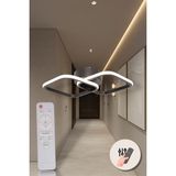 Ey Shop Modern Siyah Ikili Kare 3 Renk Kumandalı (Beyaz&sarı&günışığı) LED Avize Antre Hol Koridor Oda