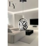 Ey Shop Modern Siyah Imza Model 3 Renk (Beyaz & Sarı & Günışığı) Lüks LED Avize