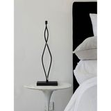 Ey Shop Modern Zigzag Masaüstü Lüks LED Avize - Siyah - 3 Renk Led Işık