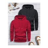 EYAX MODA Erkek 2'li Kapüşonlu Sweatshirt