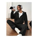 EYAX MODA KADIN Eşofman Takımı - Fermuarlı Sweatshirt & Lastik Paça Eşofman Altı