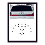 Eyba Sticker Adige Çerkez Bayrak Sembolü Araba Sticker- Oto Çıkartma - Oto Sticker - Araç Yazıları - Siyah - 20*12