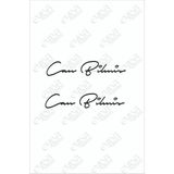 Eyba Sticker Size Özel Siyah İsim İmzası 2 Ad Soyad Imza Etiket Oto Sticker 20X4 cm Kişiselleştirilmiş Tasarım - belirtilmemiş