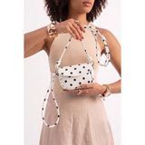 Eych Mila Mini Çapraz Askılı Omuz Çantası - Düğümlü ve Kapaklı Model - Beyaz - 1. Stil