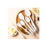 EYD Isıya Dayanıklı Yanmaz Yapışmaz Silikon Spatula Seti 6 Parça Kırık Beyaz