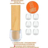 EYD Silikon Masa Sandalye Pabuç 2.5 cm ve 3.2 cm Arası Kaydırmaz Zemin Koruyucu 8 Adet Plastik